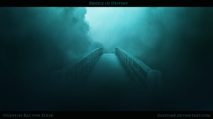 Turquoise Fantasy Bridge Wallpaper